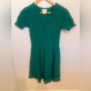 Anthropologie Maeve Promenade Pointelle women’s Dress Green Size Mesium